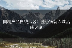 国精产品自线六区：匠心铸就六域品质之旅