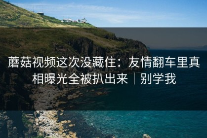 蘑菇视频这次没藏住：友情翻车里真相曝光全被扒出来｜别学我