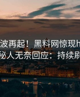 清晨风波再起！黑料网惊现heiliao，神秘人无奈回应：持续刷屏