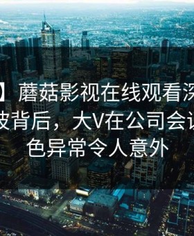 【速报】蘑菇影视在线观看深度揭秘：爆料风波背后，大V在公司会议室的角色异常令人意外