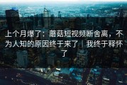 上个月爆了：蘑菇短视频断舍离，不为人知的原因终于来了｜我终于释怀了