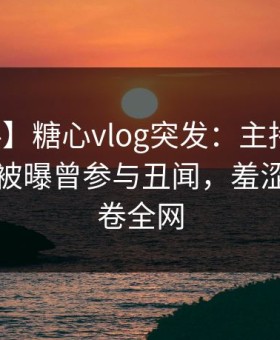 【爆料】糖心vlog突发：主持人在傍晚时刻被曝曾参与丑闻，羞涩难挡席卷全网